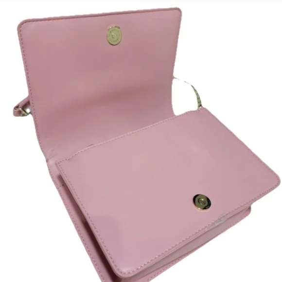 Love Moschino Borsa Pink Quilted Heart Stud Crossbody Bag. - Picture 3 of 7